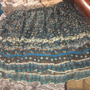 Floral Print Maxi Skirt